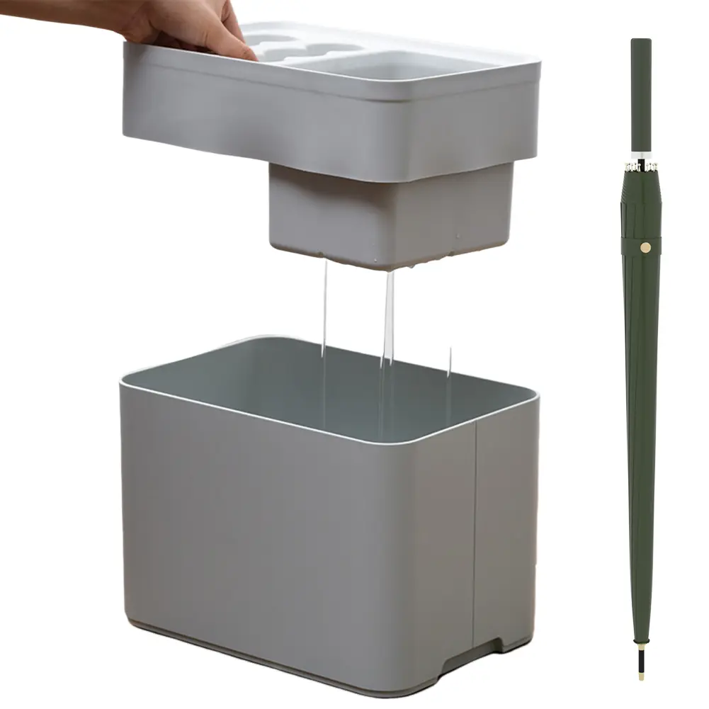 Free Standing Umbrella Stand Holds 10 Umbrellas Rectangular Umbrella Holder Entrance Umbrella Holder for Long Folding Umbrellas