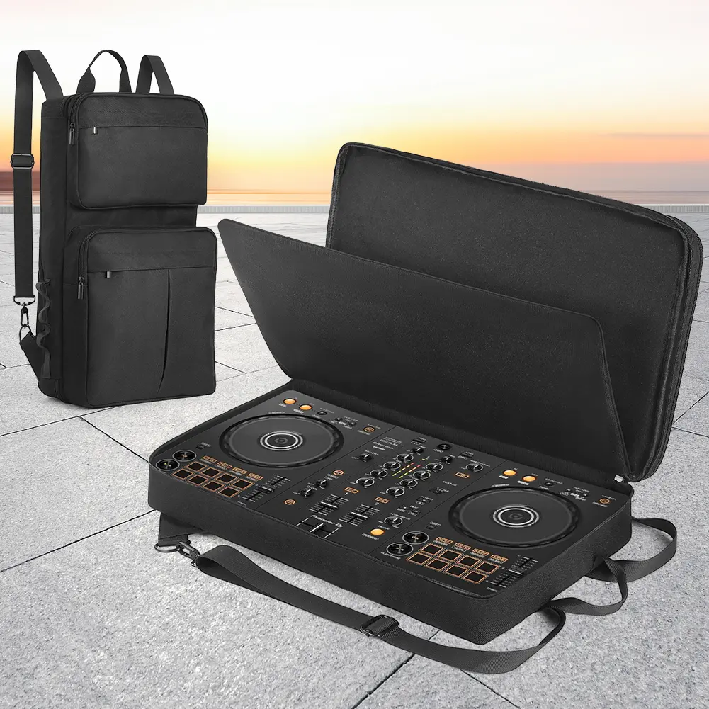 DJ Backpack for Pioneer DDJ-400/DDJ-FLX4 for Roland DJ-202 DJ Controller Case Carrying Case Shockproof Adjustable Shoulder Strap
