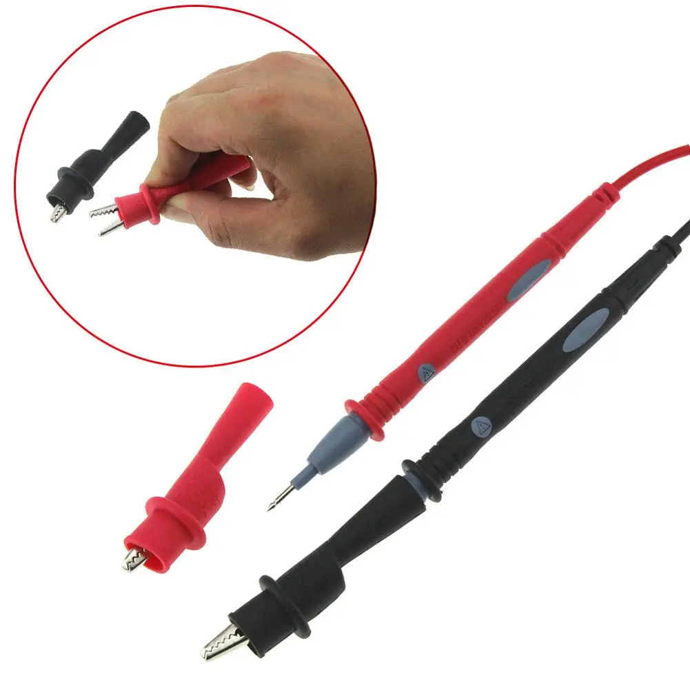 1 Pairs Alligator Crocodile Multimeter Test Leads Clamps Voltage Test Clip Clamps Probes for Multimeter Tester Meter Probe