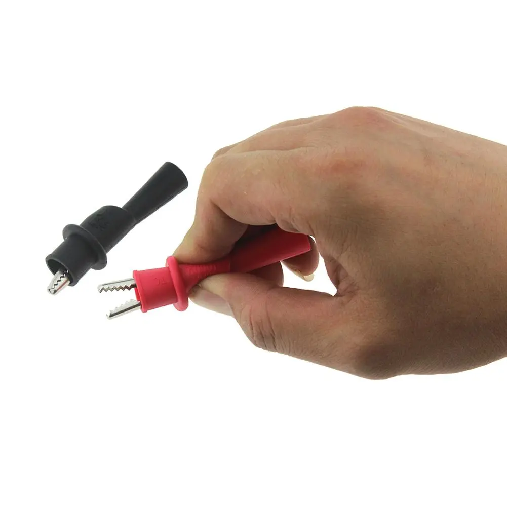 1 Pairs Alligator Crocodile Multimeter Test Leads Clamps Voltage Test Clip Clamps Probes for Multimeter Tester Meter Probe