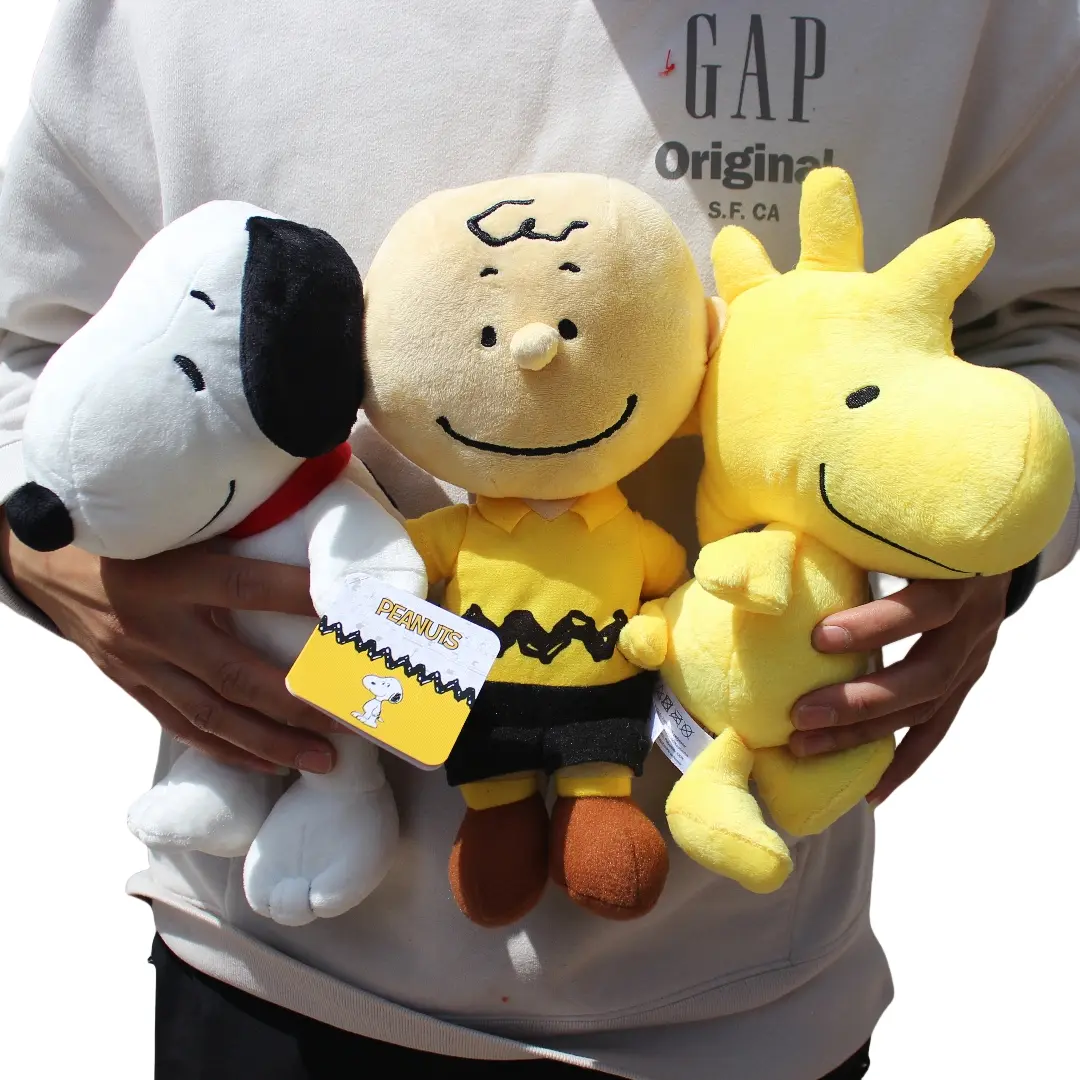 1piece 25CM Peanuts Snoopy Charlie Brown Woodstock Plush soft toys Snoopy dog animal dolls best Christmas present