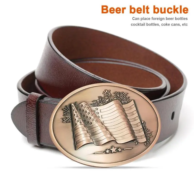 Portable Bar Metal Beer Head Belt Funny Bottle Buckle for Outdoor Drinking Camping Picnic Wine Can Holder Party Funny Decoration