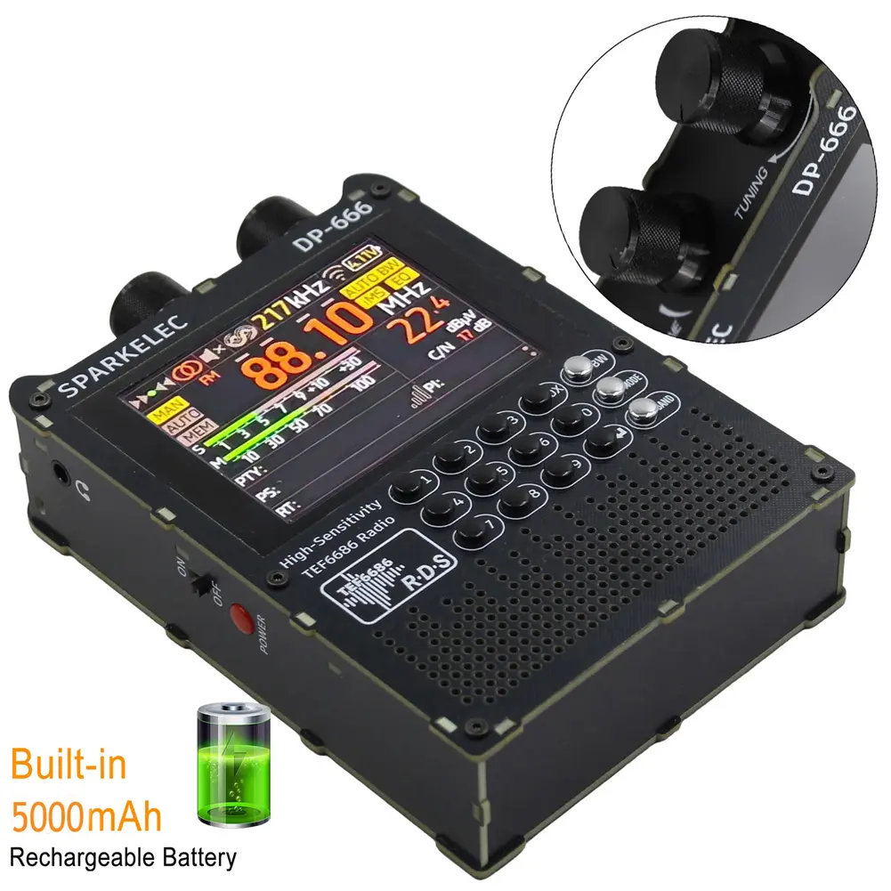 DP-666 TEF6686 Radio DSP Full Band Portable Radio with LCD Display FM/LW/MW/SW Full Band Radio