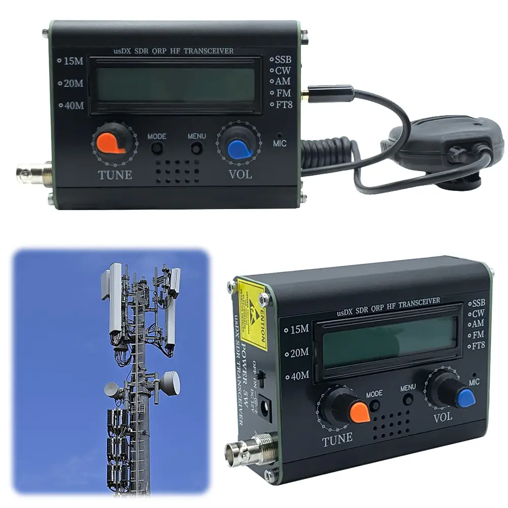 5W UsDX SDR QRP Transceiver QCX-SSB To SSB 3-Band All Mode HF Transceiver W/ DSP SDR SDR QRP HF Transceiver with Handheld Mic