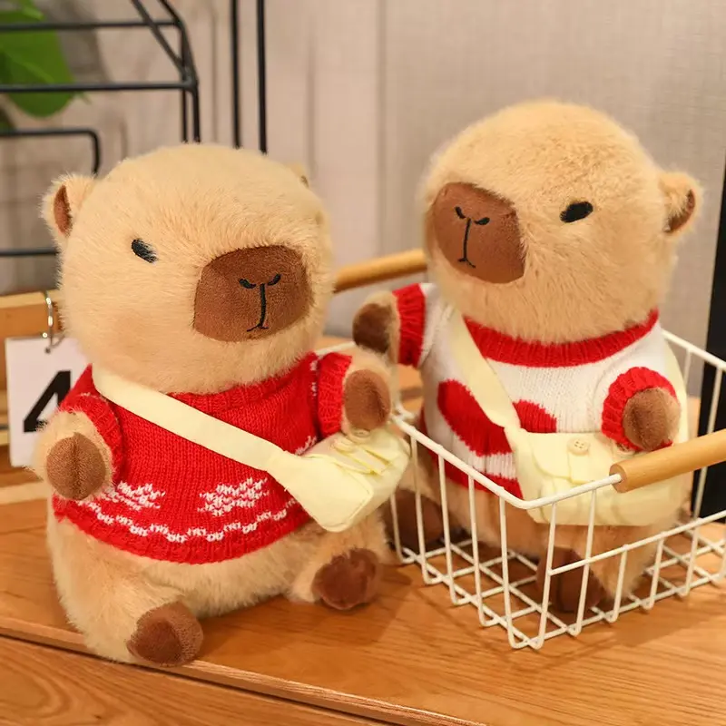 Capybara Plush Toys Plush Animals  Cute Capibala Dolls Cross-Dressing Sweaters  Capybara Children'S Birthday Christmas Gifts