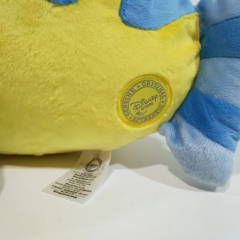 Disney Flounder Ariel The Little Mermaid Princess Plush Stuffed Dolls Cartoon Animation Kawaii Chubby Pillow Gift For Child Girl