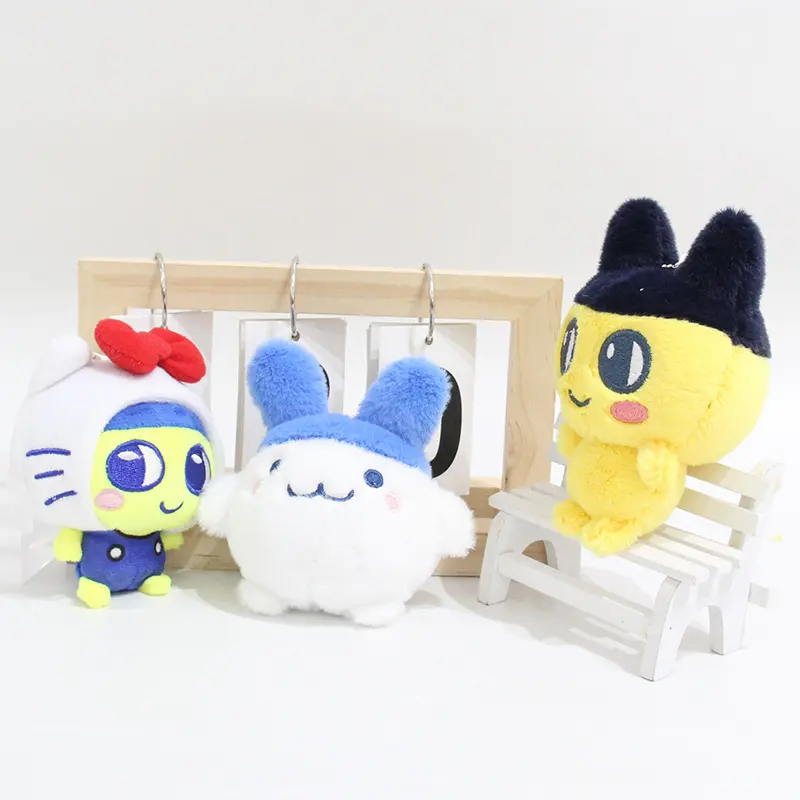 Tamagotchi Anime Mametchi Plush Doll Keychain Kawaii Mimitchi Bag Doll Pendant Kuchipachi Cartoon Doll Cute Girly Heart Gift