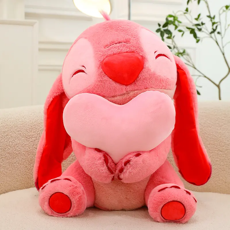 30CM New Disney Plush Doll Hugging Heart Stitch Soft Plush Toy Lilo Sofa Pillow Children's Birthday Gift Kawaii Room Decoration