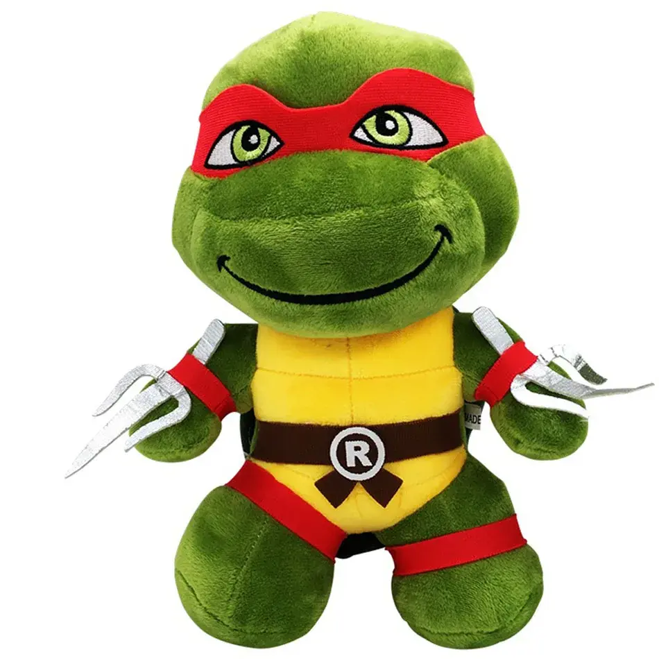 26cm Ninja Turtles Plush Dolls Anime Game TMNT Leo Raph Mike Don Stuffed Animals Decoration Ornament Toys for Kids Birthday Gift