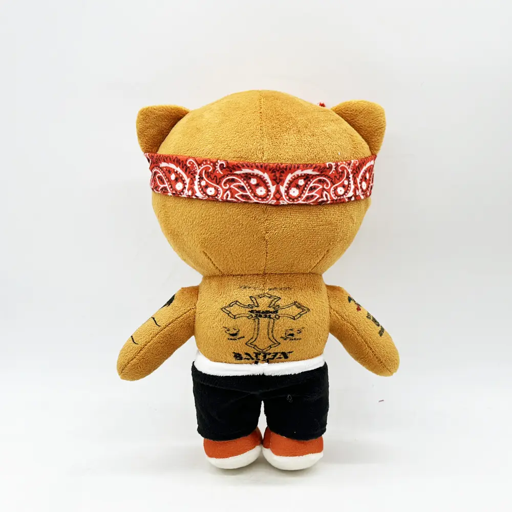 25cm Hello Kitty Tupac Plush Doll Figure Stuffed Toys Cute Boys Girls Birthday Gifts