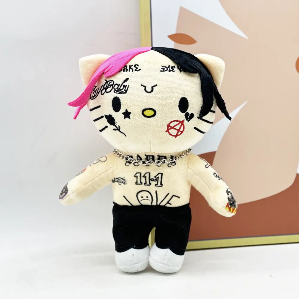 New 26cm Hello Kitty Lil peep Plush Doll Figure Stuffed Toys Cute Boys Girls Fans Collect Gifts