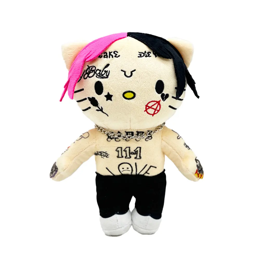 New 26cm Hello Kitty Lil peep Plush Doll Figure Stuffed Toys Cute Boys Girls Fans Collect Gifts