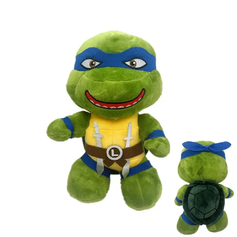 26cm Ninja Turtles Plush Dolls Anime Game TMNT Leo Raph Mike Don Stuffed Animals Decoration Ornament Toys for Kids Birthday Gift