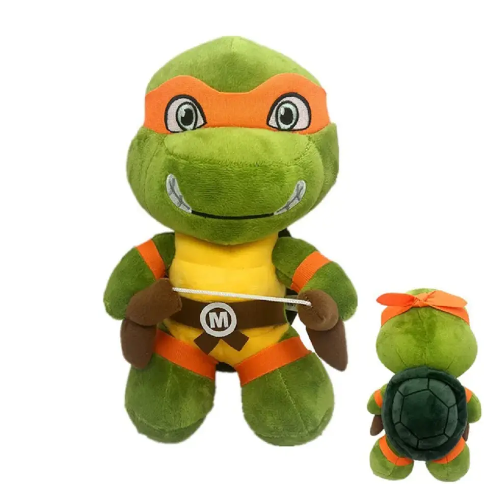 26cm Ninja Turtles Plush Dolls Anime Game TMNT Leo Raph Mike Don Stuffed Animals Decoration Ornament Toys for Kids Birthday Gift