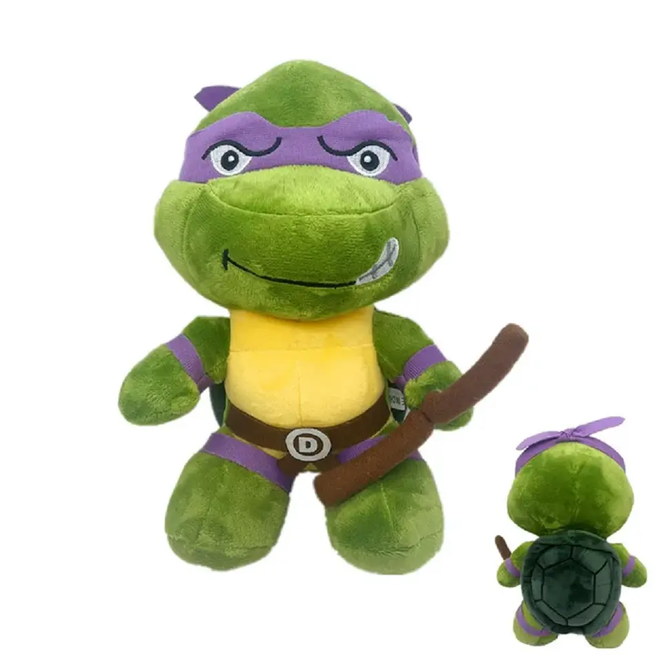 26cm Ninja Turtles Plush Dolls Anime Game TMNT Leo Raph Mike Don Stuffed Animals Decoration Ornament Toys for Kids Birthday Gift