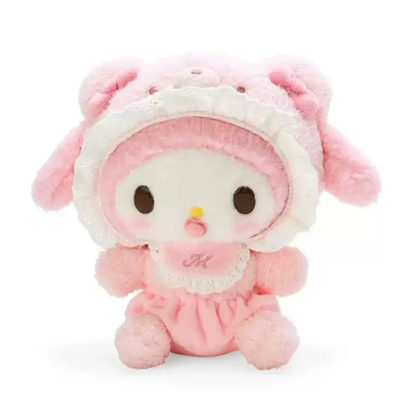 New 20cm Hello Kitty Plush Doll Toys Girls  Birthday Gift Plushie Doll Bag Backpack Pendant Kuromi Keychain My Melody Keyring