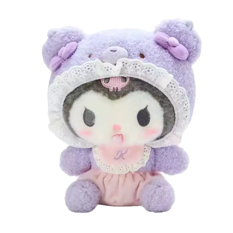 New 20cm Hello Kitty Plush Doll Toys Girls  Birthday Gift Plushie Doll Bag Backpack Pendant Kuromi Keychain My Melody Keyring