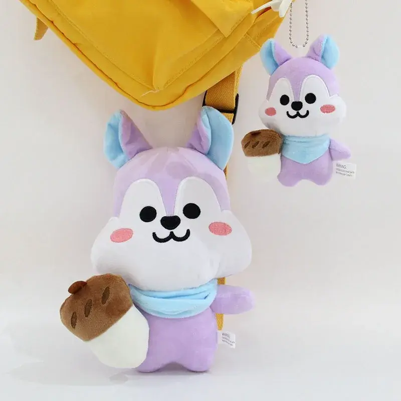 Korean star combination bulletproof JHOPE Zheng number tin plush doll Kawaii Bt21 Plush Doll Keychain Pendant Birthday Gift