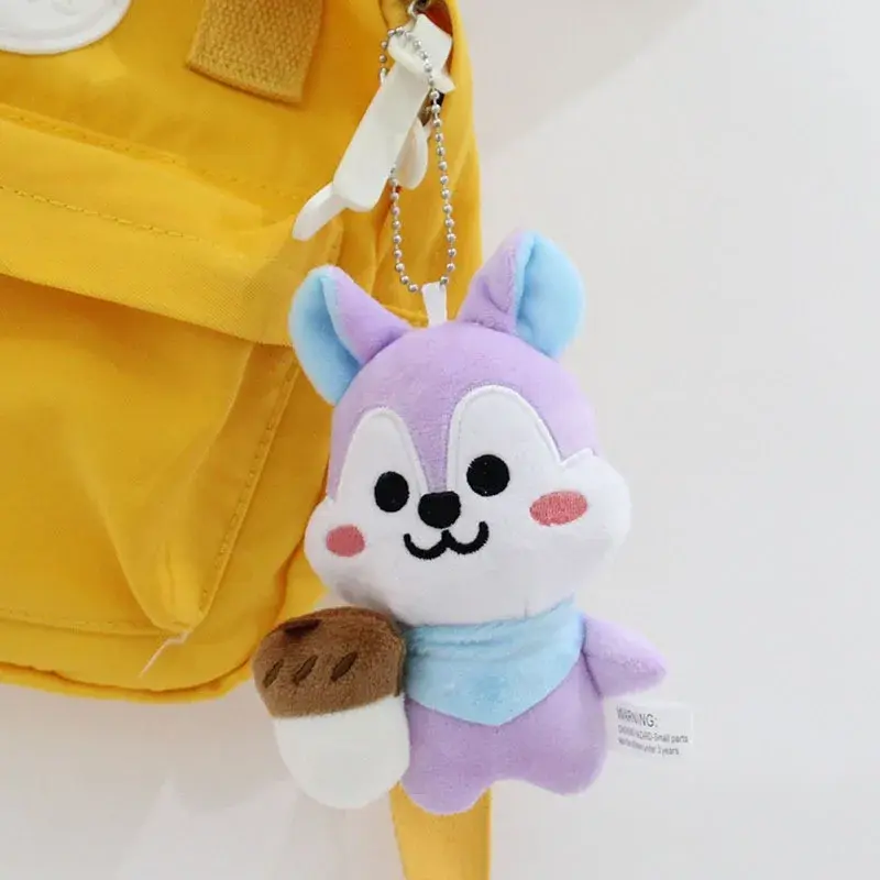 Korean star combination bulletproof JHOPE Zheng number tin plush doll Kawaii Bt21 Plush Doll Keychain Pendant Birthday Gift