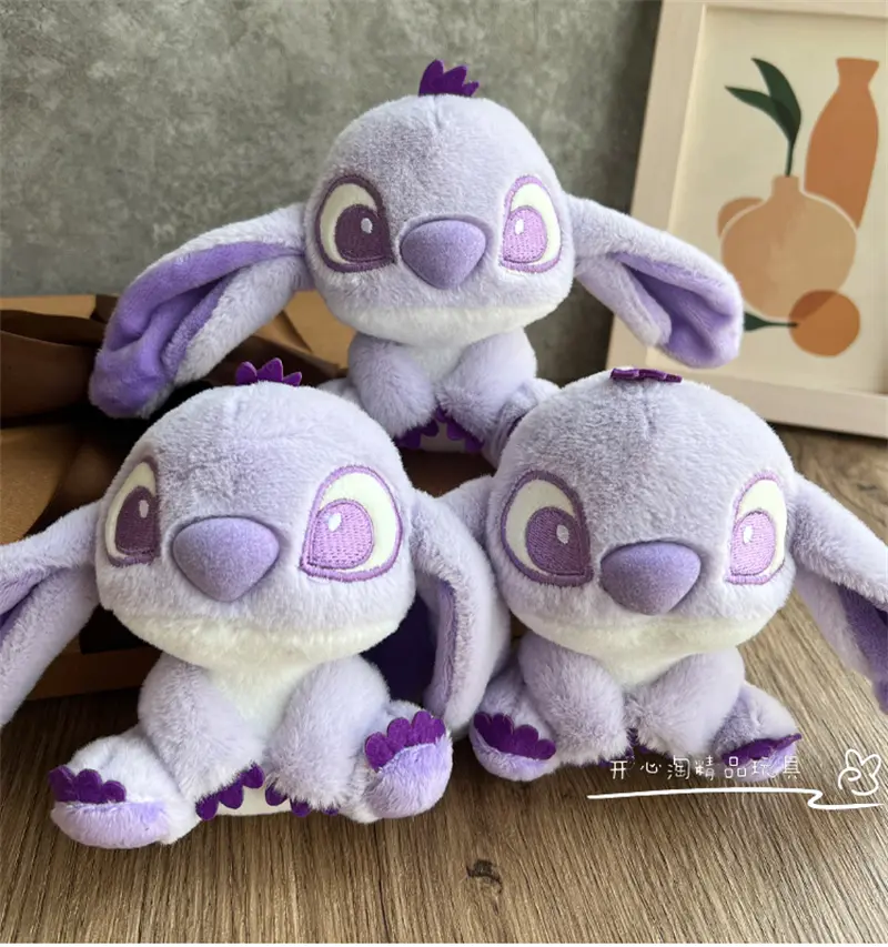 Lilo & Stitch Anime Plush Toys For Children New Purple Stitch Keychains Stuffed Toys Girls Kawaii Plushie Doll Gifts Kids