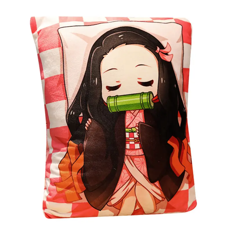Demon Slayer Anime Pillow Quilt Cartoon Figure Manga Doll Cushion Tanjiro Nezuko Kochou Shinobu Decoration Gift