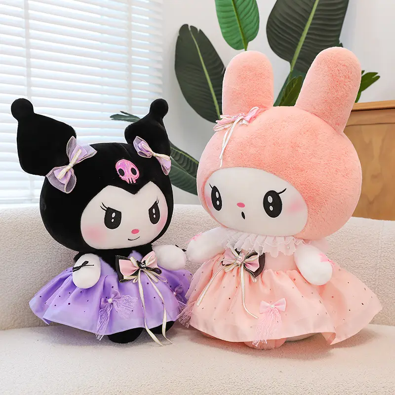 50CM Sanrio New Princess Kuromi Cute Plush Stuffed Doll Children's Soft Plush Pillow Melody Princess Sleeping Girl Birthday Gift