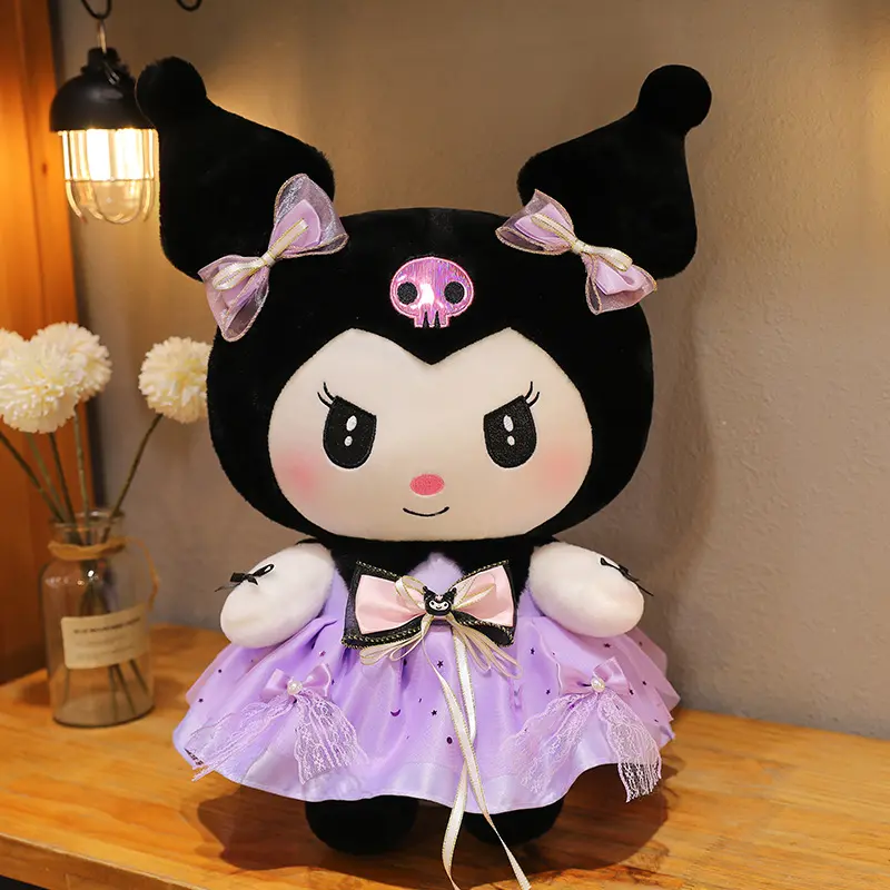 50CM Sanrio New Princess Kuromi Cute Plush Stuffed Doll Children's Soft Plush Pillow Melody Princess Sleeping Girl Birthday Gift