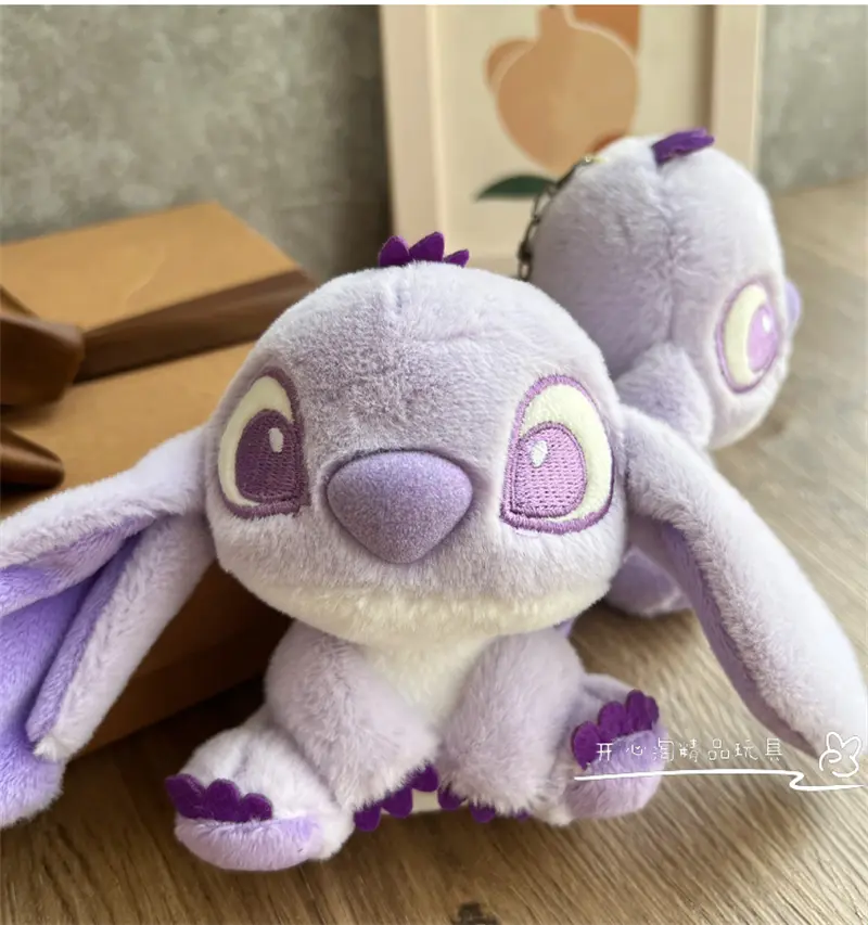 Lilo & Stitch Anime Plush Toys For Children New Purple Stitch Keychains Stuffed Toys Girls Kawaii Plushie Doll Gifts Kids