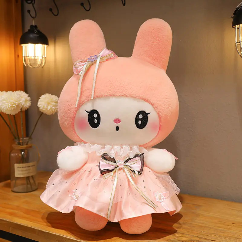 50CM Sanrio New Princess Kuromi Cute Plush Stuffed Doll Children's Soft Plush Pillow Melody Princess Sleeping Girl Birthday Gift