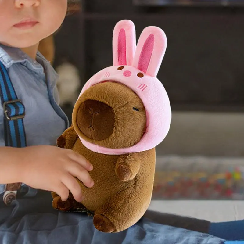 9 Inch Dress Up Capybara Plush Doll with Clothes and Accessories Cute Stuffed Capybara Dolls Plushies Capybara Figure child gift