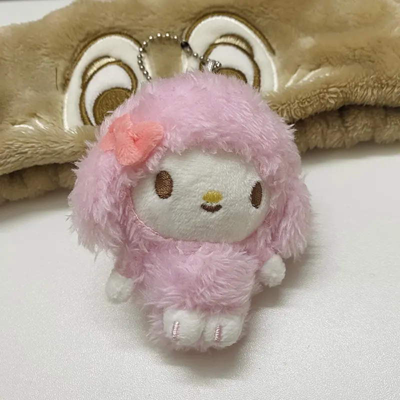 Sanrio Pink Lamb Plush Pendant Piano Cartoon Peripheral Kawaii Stuffed Toy Plush Doll Keychain Backpack Pendant Birthday Gift