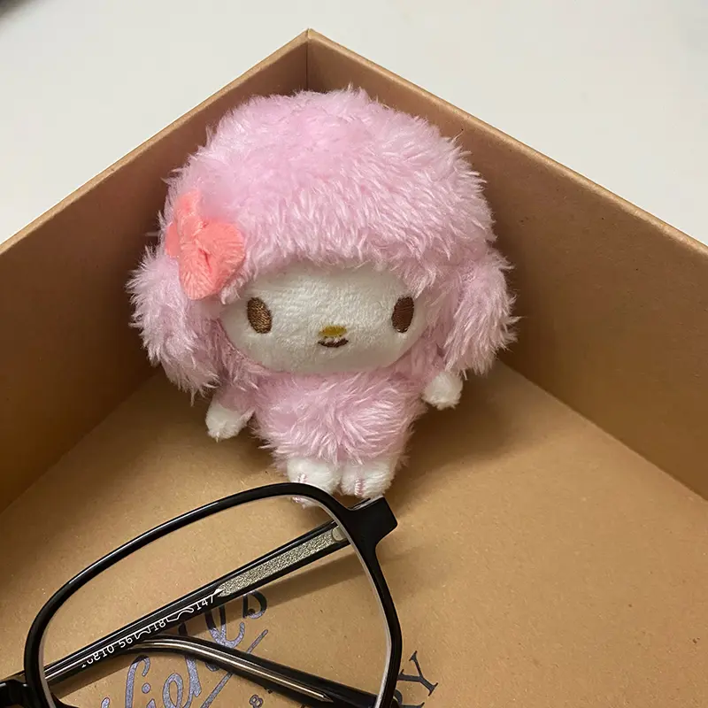 Sanrio Pink Lamb Plush Pendant Piano Cartoon Peripheral Kawaii Stuffed Toy Plush Doll Keychain Backpack Pendant Birthday Gift