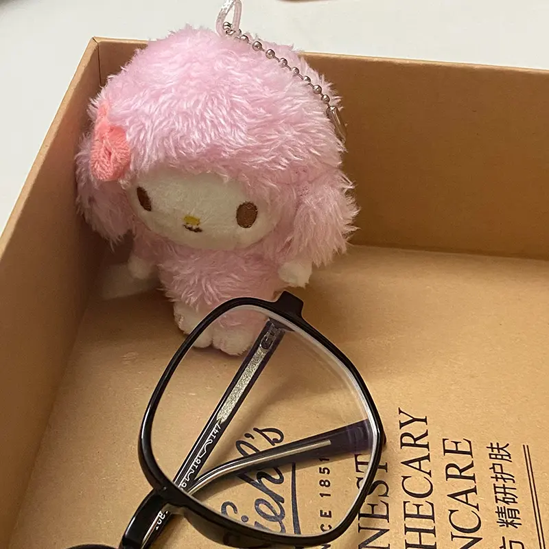 Sanrio Pink Lamb Plush Pendant Piano Cartoon Peripheral Kawaii Stuffed Toy Plush Doll Keychain Backpack Pendant Birthday Gift