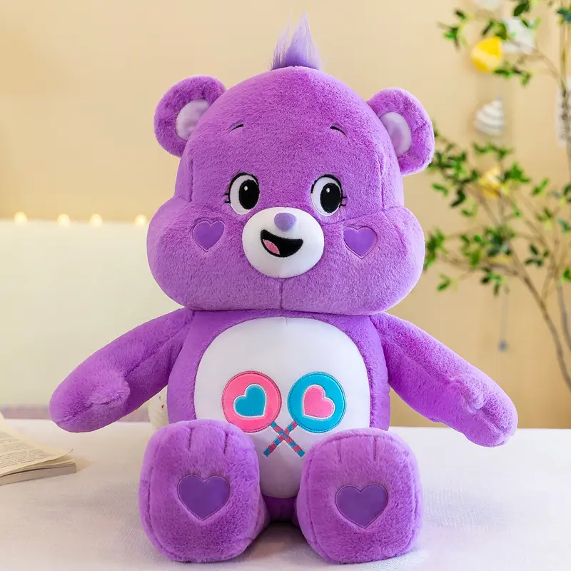 27cm MINISO CareBear Rainbow Bear Cartoon Plush Doll Super Soft and Soothing Sleeping Doll Surprise Children's Birthday Gift ﻿