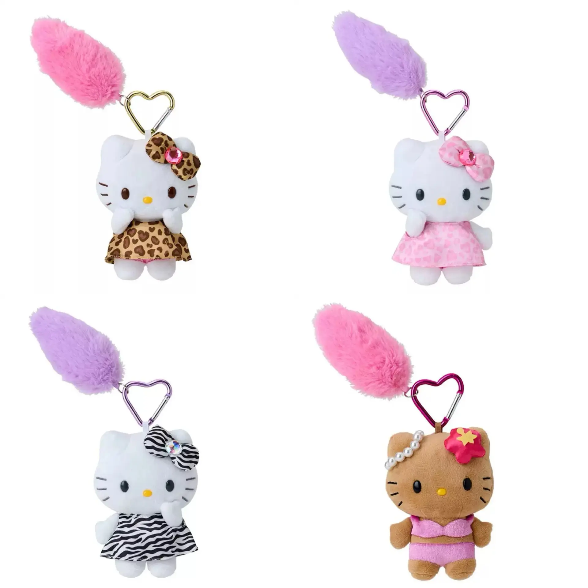 Kawaii Popular Sanrio Long Legs Hello Kitty Plush Keychain Pendant Cartoon 10-15CM Doll Toy Pendant Girls Cute Gift