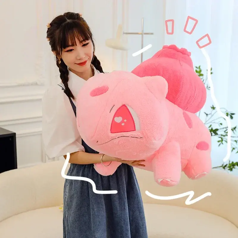 30/60cm Pokemon Huge Bulbasaur Plush Stuffed Toy Cute Cartoon Doll Anime Soft Pokémon Soft Plushie Pillow Gift for Children