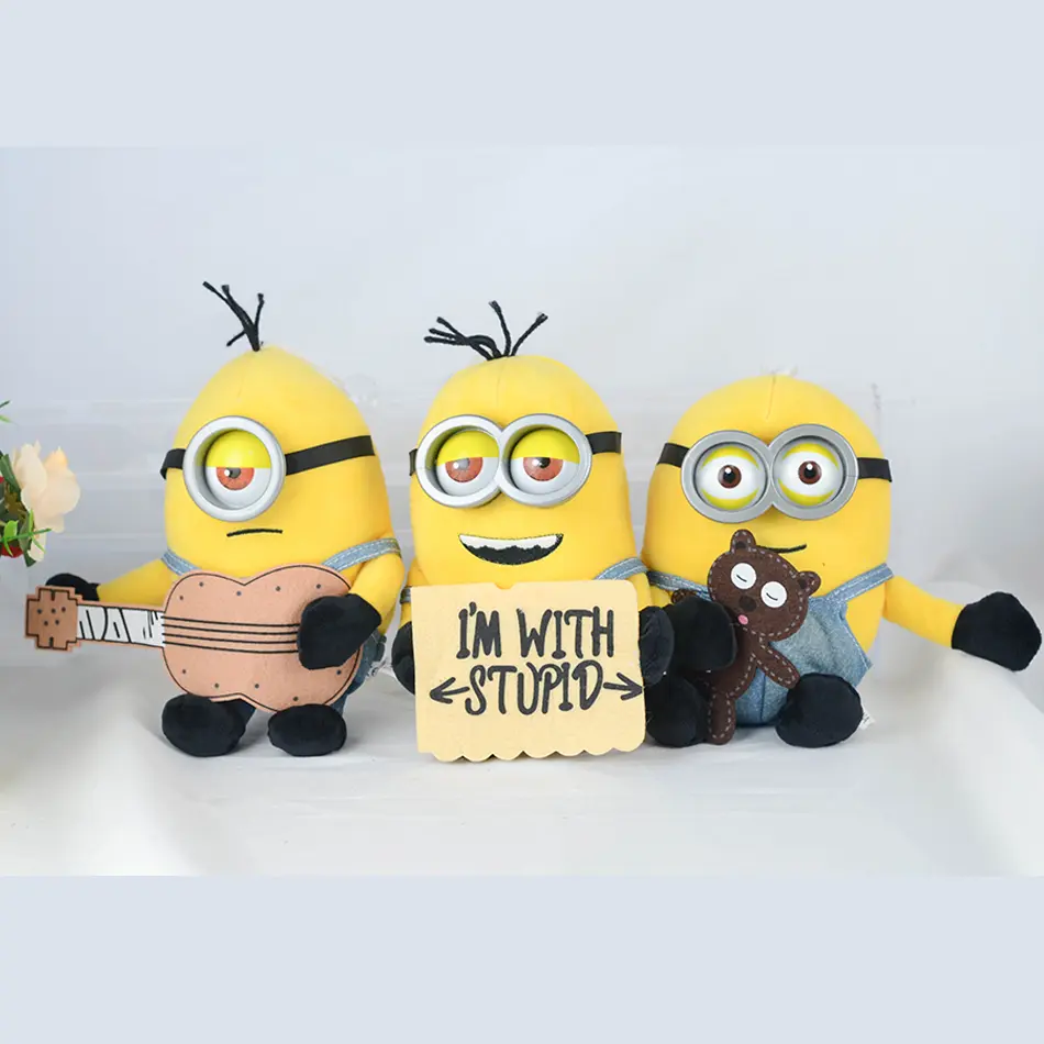 12-22cm Minions 4 Despicable Me 4 Plush keychain Kawaii Cute Cool Cartoon Toys Dolls Plush Decoration Birthday Gifts For Kid Fan