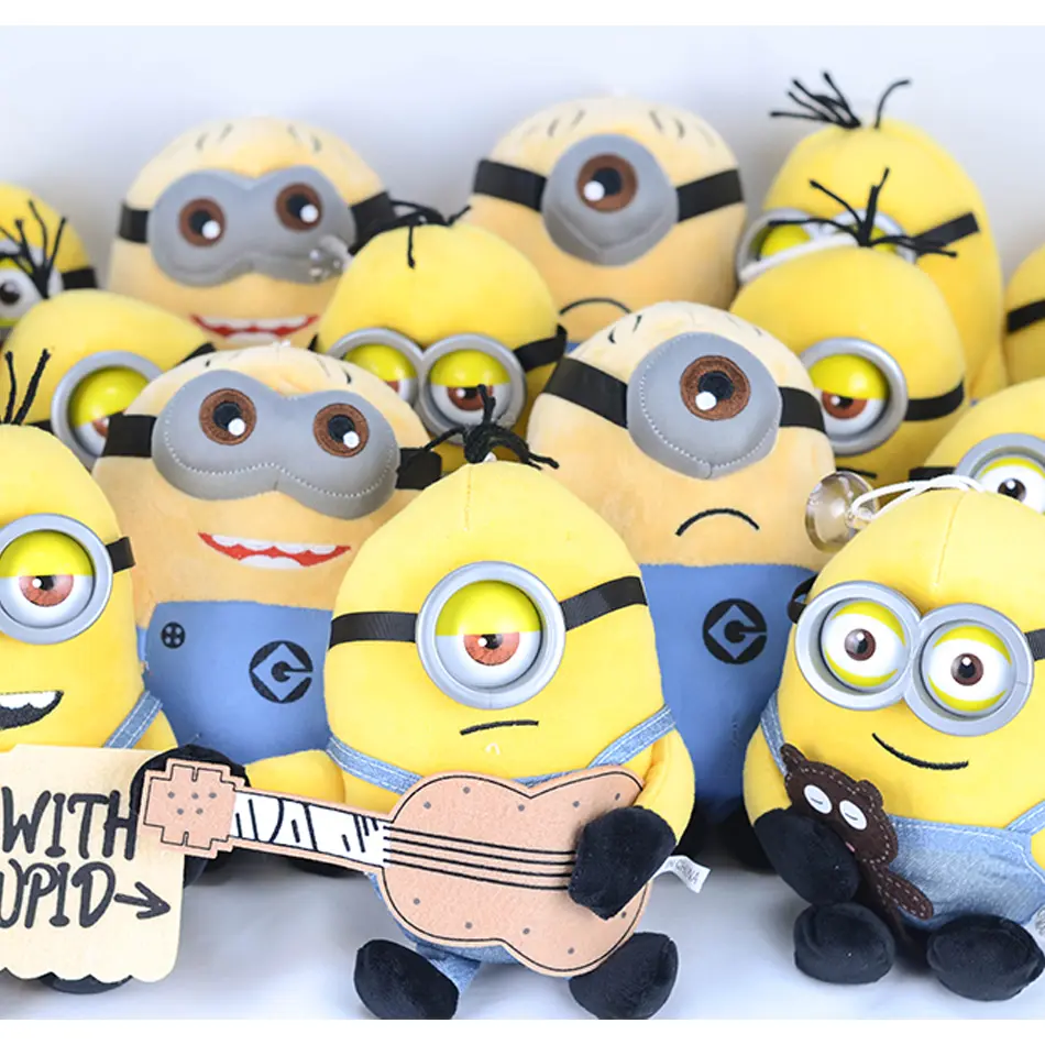 12-22cm Minions 4 Despicable Me 4 Plush keychain Kawaii Cute Cool Cartoon Toys Dolls Plush Decoration Birthday Gifts For Kid Fan