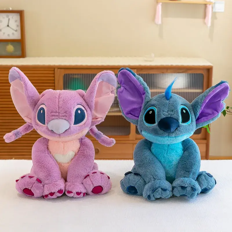 2025 Disney Stitch Angel Plush Toy Kawaii Lilo & Stitch Cartoon Stuffed Doll Stress Relief Pillow Comfort Toy Kids Xmas Gift