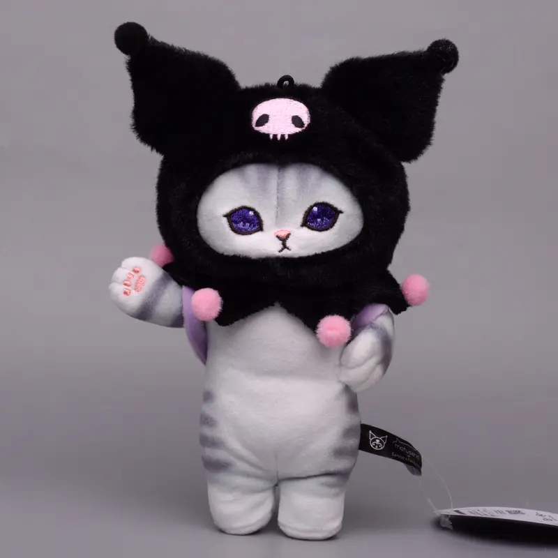 New Plush Stuffed Doll Cute Shark Cat Sanrio Kawaii Kuromi Melody Cinnamoroll Pendant Backpack Keychain Birthday Gift