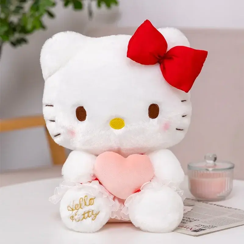 Sanrio Hello Kitty Kuromi Cinnamoroll Baby Stuffed Toys Anime Plush Toys Throw Pillow Cartoon Anime Doll Kids Birthday Gift