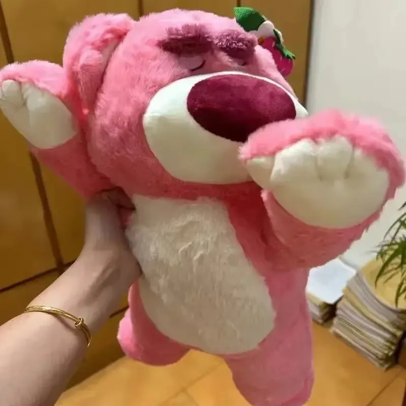 Lotso Plush Toys Doll Cute Embrace Strawberry Bear Plush Doll Girls Kawaii Anime Bear Stuffed Doll for Kids Festival Gift