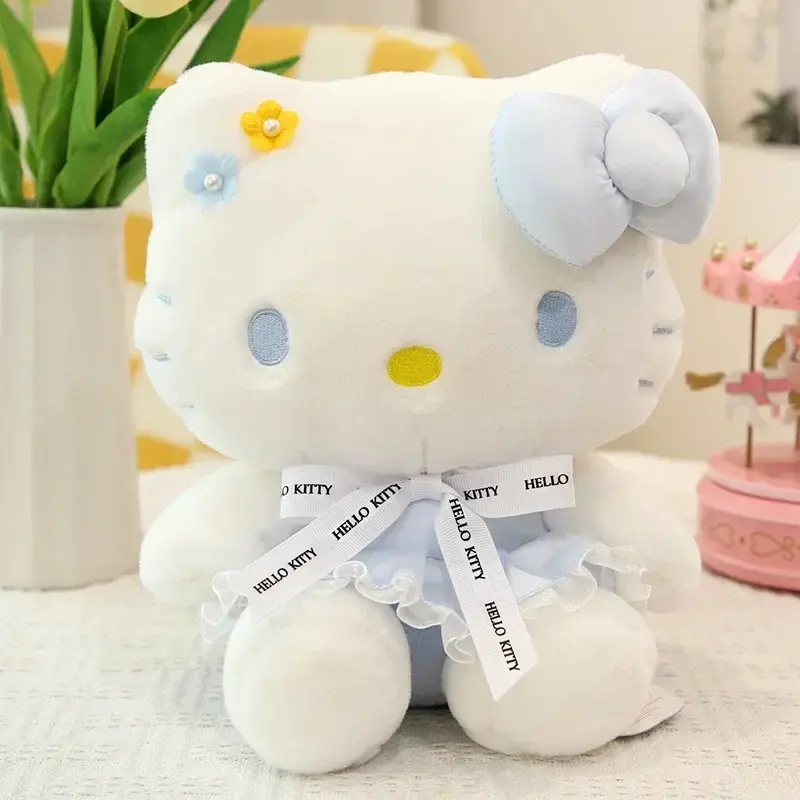 Sanrio Hello Kitty Kuromi Cinnamoroll Baby Stuffed Toys Anime Plush Toys Throw Pillow Cartoon Anime Doll Kids Birthday Gift
