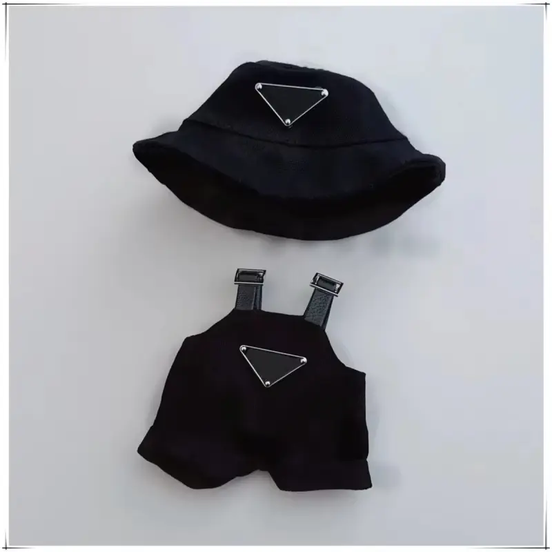 Labubu Idol Overalls Hat Set 15-17cm Mini Doll Clothes Cute Plush Doll Clothing Accessories Children's Toys Birthday Gift