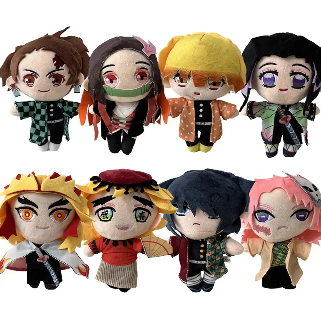 20cm Demon Slayer Plush Toy Japanese Classic Anime Cartoon Characters Stuffed Plush Toys Children Birthday Gifts Christmas Gifts