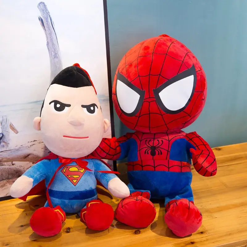 27/40cm Spiderman Plush Toys Dolls Marvel Avengers Soft Stuffed Hero Captain America Iron Christmas Birthday Gifts for Kids