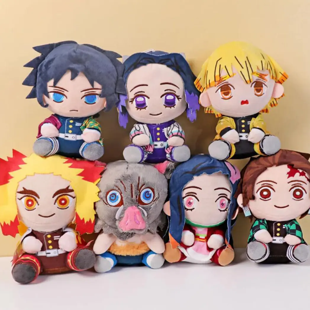 20cm Demon Slayer Plush Toy Japanese Classic Anime Cartoon Characters Stuffed Plush Toys Children Birthday Gifts Christmas Gifts