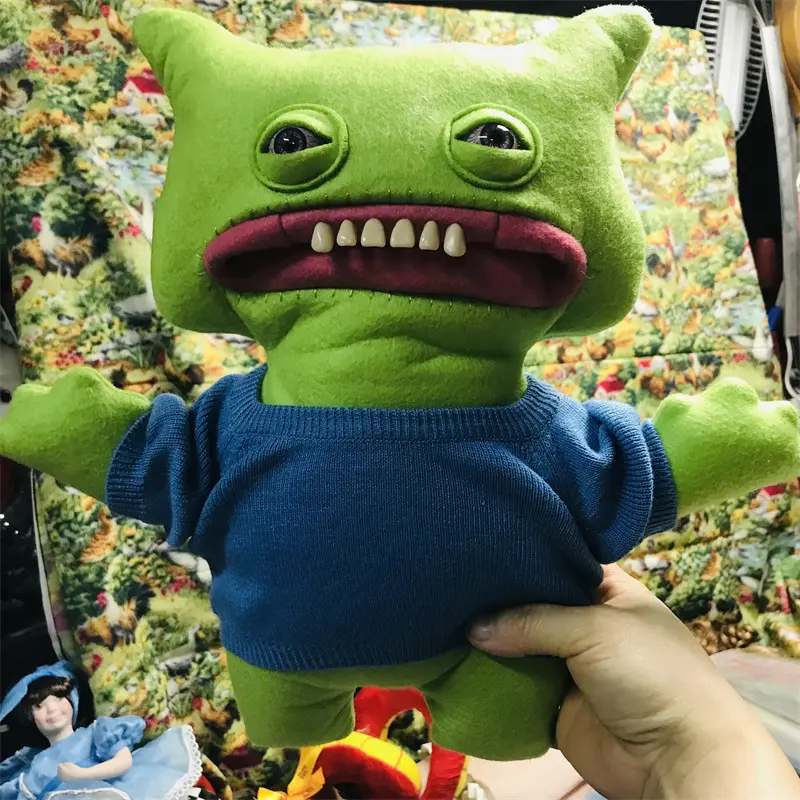 Original Fuggler Tooth Cute Tooth Monster Doll No Box Funk Tooth Treasure Monster Funny Plush Trendy Play Doll Festival Gift