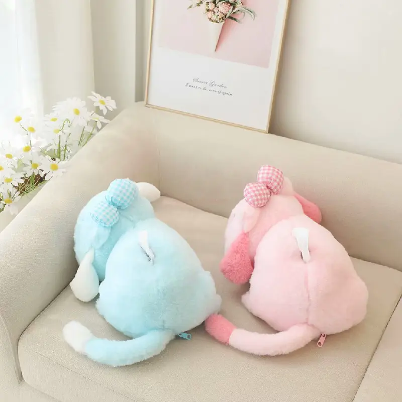 Sanrio Kawaii Kuromi My Melody Cinnamoroll Plush Toy Doll Paper Towel Cover Cartoon Soft Stuffed Plushie Children Pillow Dolls