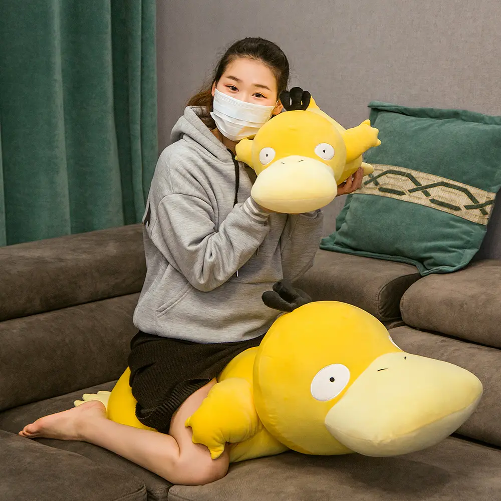 Big Size Psyduck daze Yellow duck plush Pokemon Pikachu Psyduck pillow Home sofa doll toys for Children girlfriend gift